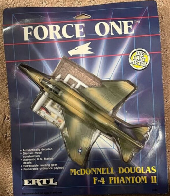 New 1989 ERTL Force One Diecast McDonnell Douglas F-4 Phantom II Fighter #1036