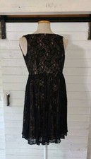 Adrianna Papell Black Lace Sleeveless Dress size 12P Prom, Homecoming
