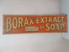 ORIGINAL TIN SIGN BORAX EXTRACT OF SOAP 1930'S