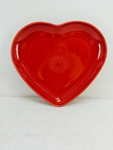 FIESTA 9" HEART plate BOWL scarlet red NEW