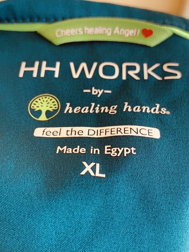 Carhartt, Healing Hands, Dickies Scrub Tops XL (3) Shirt Solid Scrubs Bundle - Picture 4 of 10