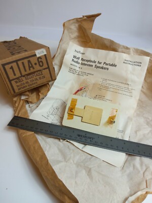 NUTONE VINTAGE IA-6 Radio-Intercom Wall Receptacle (NEW)