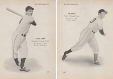 Ralph Kiner Rip Sewell Pirates 1950 Baseball Poster Photo Magazine Page 8x10