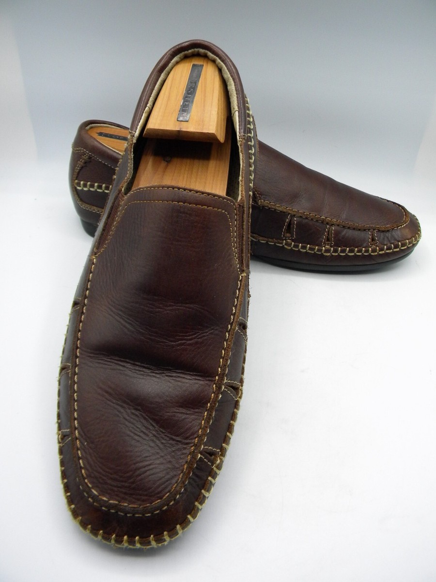 PIKOLINOS Brown Leather Driving Loafers Slip On Men display picture 2