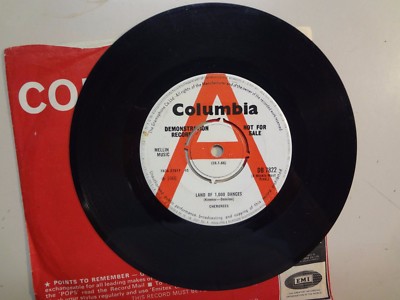 CHEROKEES:Land Of 1,000 Dances-Everybody s Needs-U.K.7'' 66 Columbia DB7822 Demo 