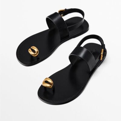 ★Massimo Dutti★ Leather flat sandals buckle detail 11712550800-o1.jpg?ts=