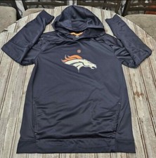 Denver Broncos NFL Blue Hoodie Team Tek Warm Youth XL 18 Used