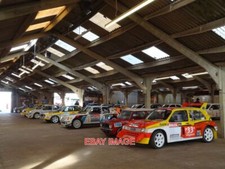 PHOTO  OVERNIGHT STABLING FOR THE GROUP B RALLY CARS IN THE SHEDS WHERE LIVESTOC