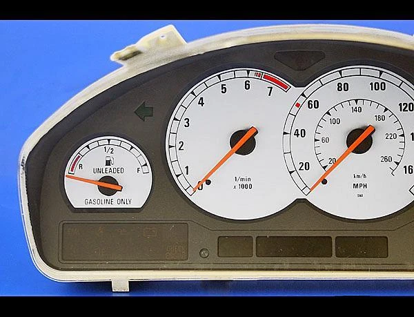 Medidores de cara blancos para BMW 850CI 840CI 1991-1998 160 MPH Foto 3 de 4