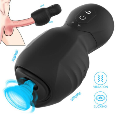 Male Masturbators Automatic Sucking Stroker Cup Vibrating Male Masturbation  Cup