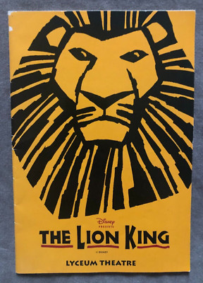 Disney Presents The Lion King Musical Lyceum Theatre Program 2000 Collectible 