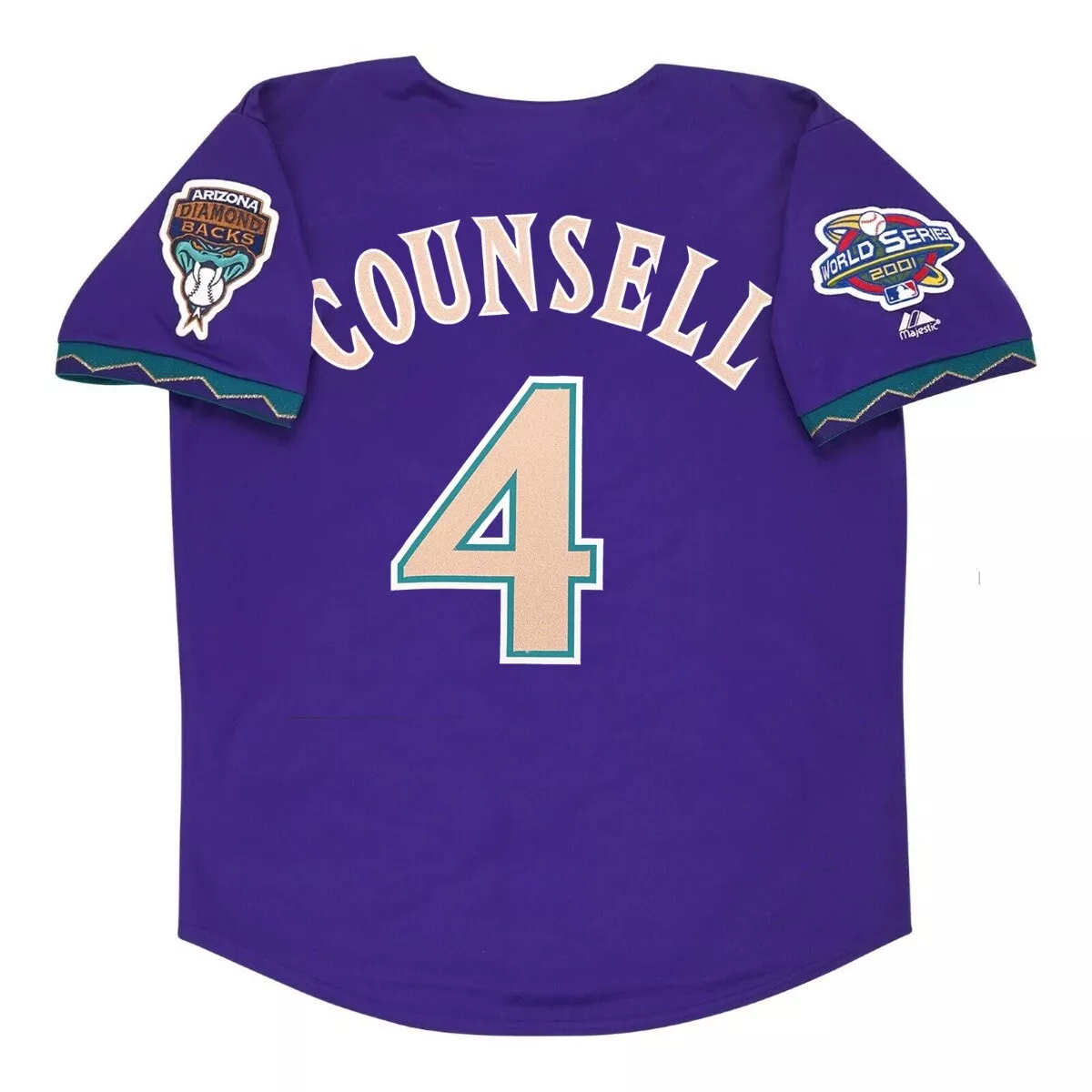 Craig Counsell Arizona Diamondbacks 2001 World Series Alt Purple Men's  Jersey