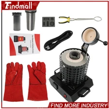 Findmall 1+3 KG Gold Melting Furnace Digital Smelting Furnace Smelter 110V 1400W