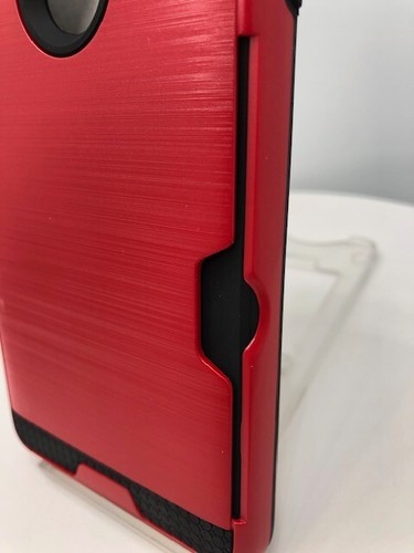 For LG V20 H990 H910 H918 LS997 US996 VS995 Red Hybrid case cover with Card Slot - Picture 2 of 4