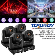 4x 200W LED Moving Head DJ Light Beam DMX Stage 5 Facet Prism 13Gobo Disco Light