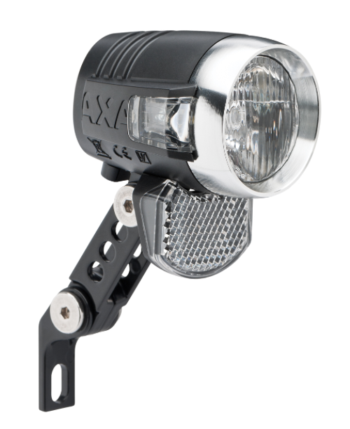 Bicycle Front Dynamo Light AXA Blueline 50 Lux Switch Steady