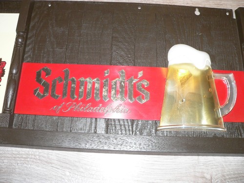 Vintage Schmidt's of Philadelphia Beer Advertising Bar Wall Sign~Incomplete - Picture 3 of 4