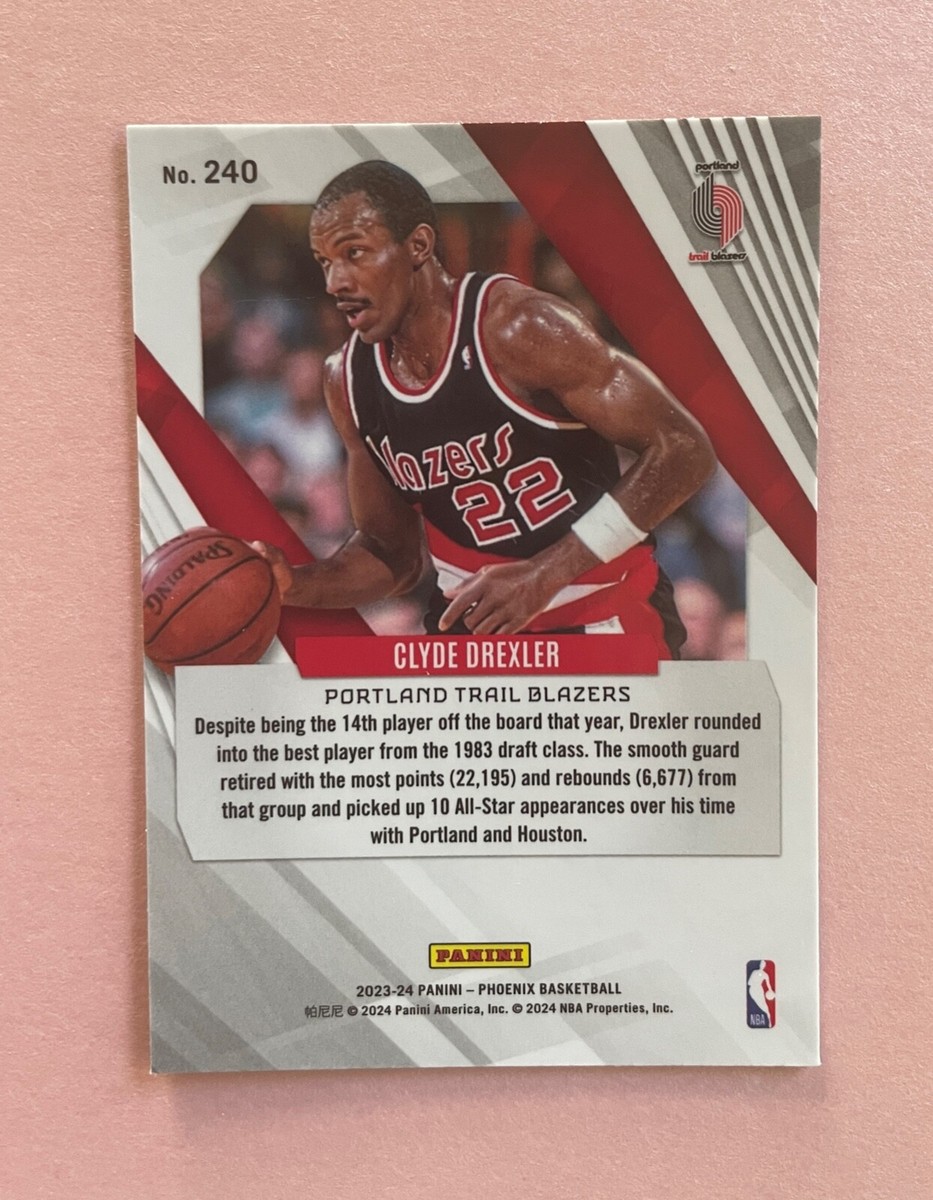 2023-24 Panini Phoenix Basketball Clyde Drexler #240 HOF Trail