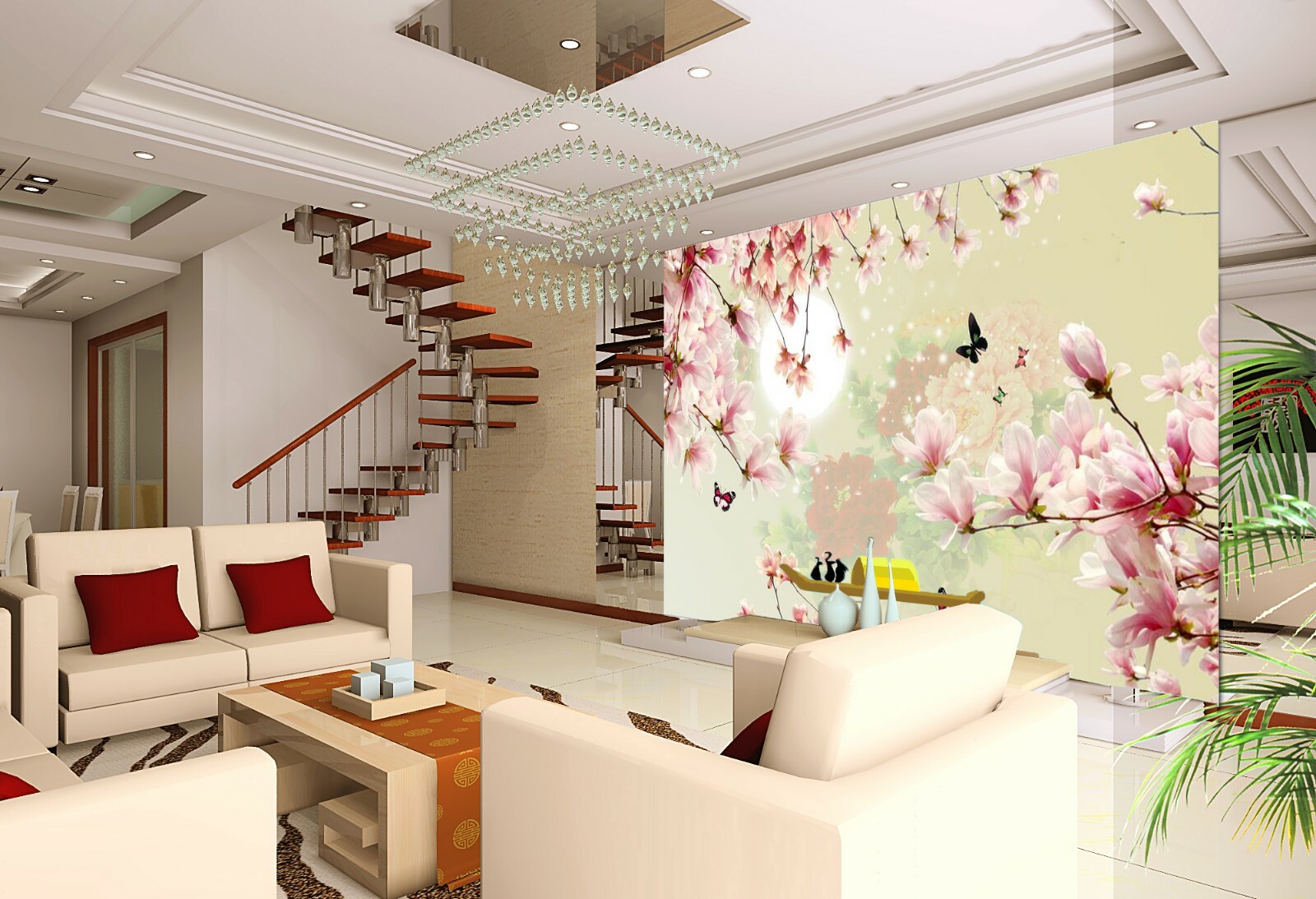3D Butterfly Flower 1709NA Wallpaper Wall Mural Removable Self-adhesive Fay