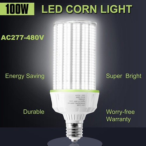 480V 100W LED Corn Light Cob Bulb Replace 400W MH/HPS Industrial Commercial Lamp - Picture 5 of 10