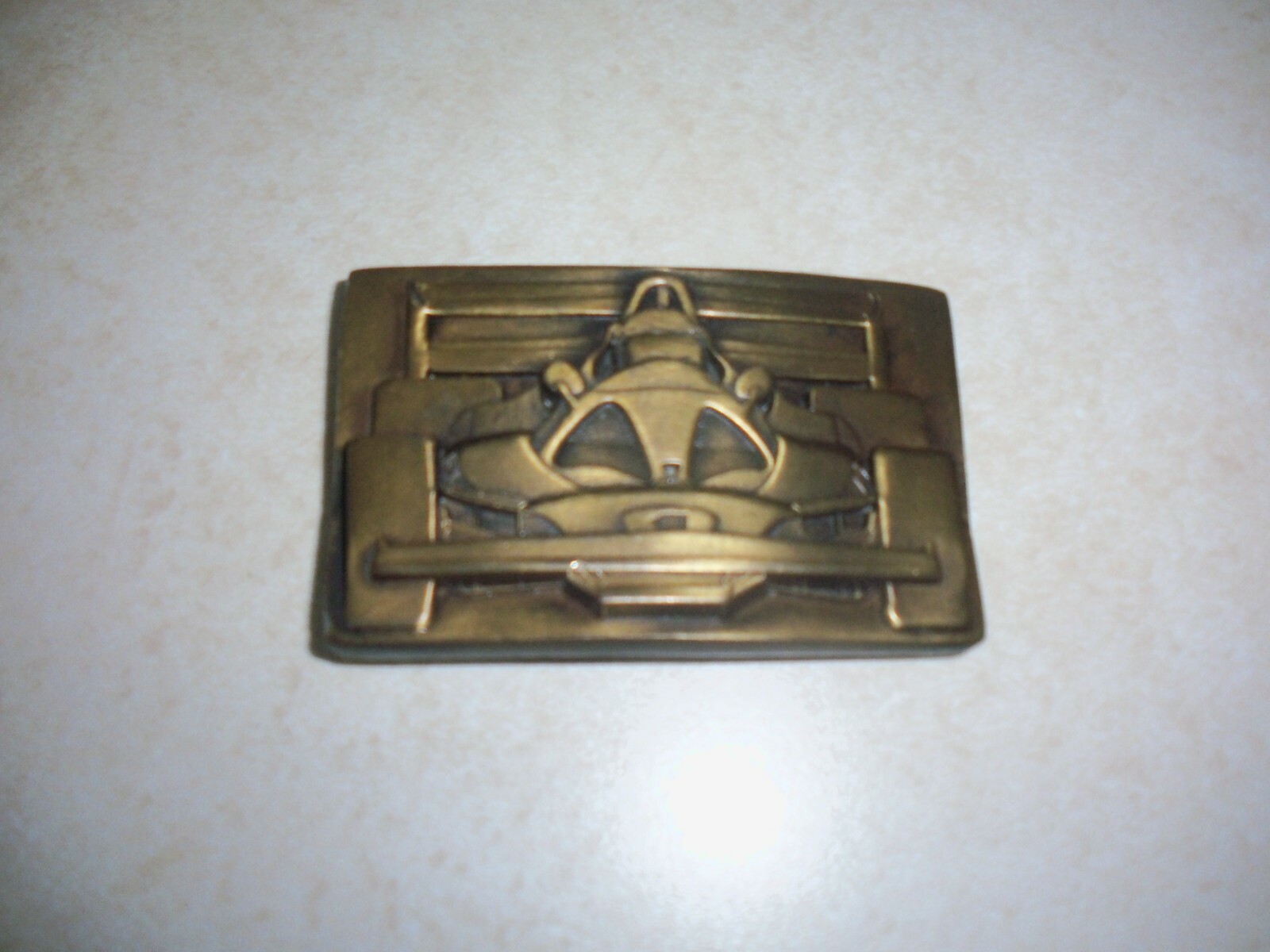 Classic Auto Racing Car INDY500 Belt BuckleRARE Coll… Gem
