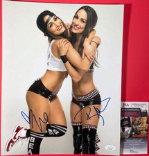 WWE NXT Nikki & Brie Bella Twins Dual Signed 11x14 Photo F Autographed JSA COA