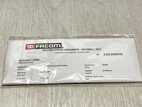 Elektronischer Drehmomentschlüssel Facom E.316-200D B-WARE - Bild 10 von 10