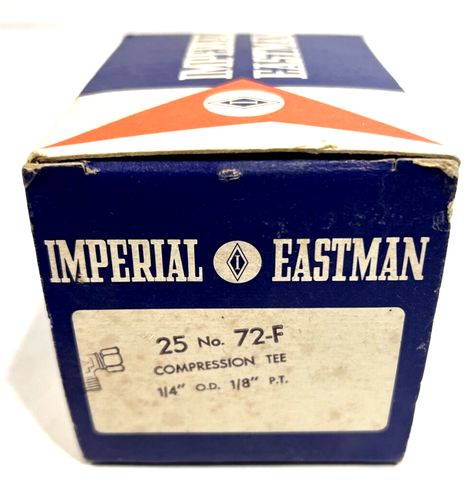 Imperial Eastman 72-F Compression Tee 1/4" O.D. 1.8" P.T. (Box of 25)