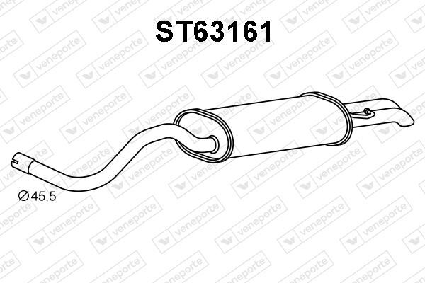 Silencieux arrière Skoda Octavia 1.6 et VW Bora 1.6 en acier