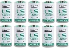(10 PACK) Saft LS-14250 1/2 AA 3.6V Lithium (non Rechargeable)