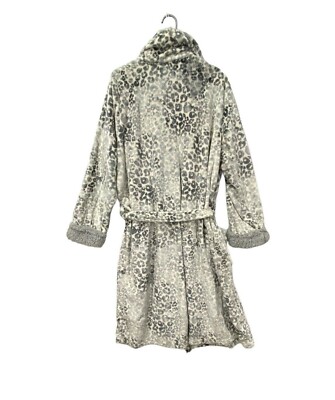 ベビー　ドール Joyspun Plush Robe Bathrobe Women's S M L 2X 3X White Gray Minky