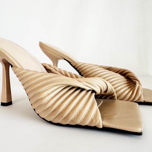 NEW Princess Polly Cortes Heels Sandstone Nude Square Toe Size 8 Y2K Party - Picture 3 of 12