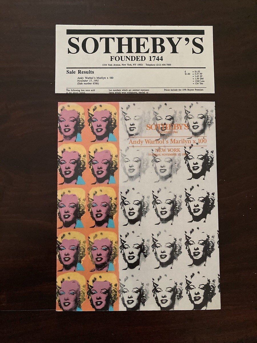 ANDY WARHOL MARILYN MONROE X 100 PAINTING FOLD-OUT SOTHEBYS +
