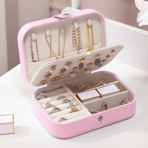 Jewellery Box Travel Boxes Jewelry Organizer Ornaments Storage Case Portable UK - Picture 23 of 32