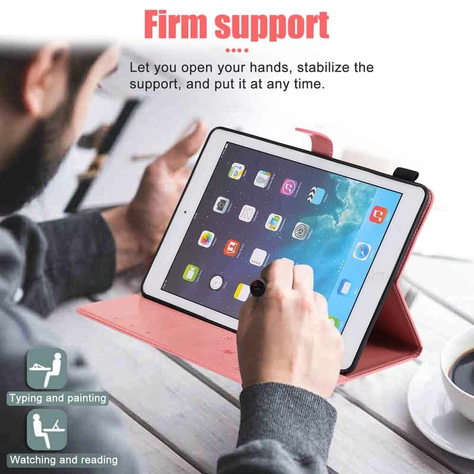 For iPad 7th 6th 5th 4th Gen Mini/Air/Pro Magnetic Smart Flip Leather Case Cover - Image 4 of 4