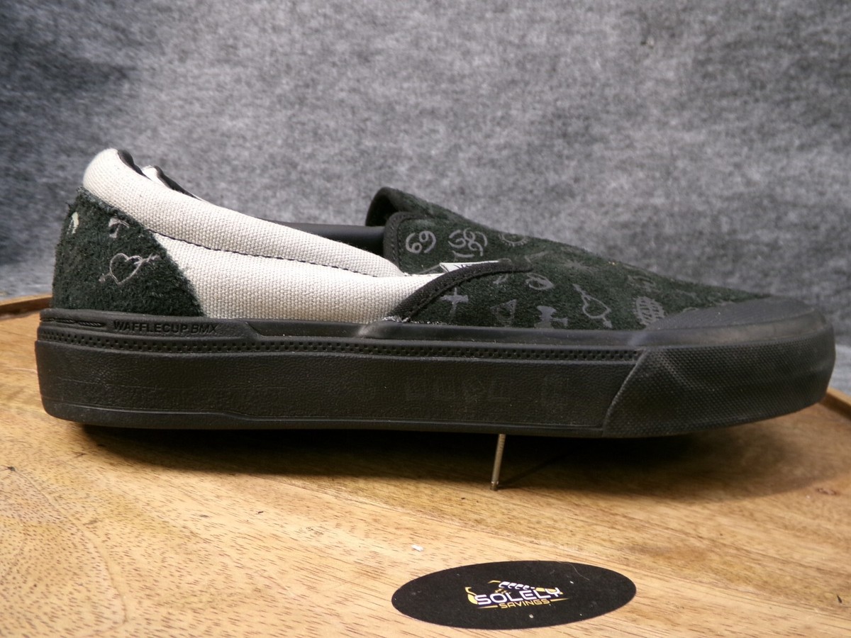 Vans BMX Slip On x Cult Mens Black Grey Suede Skate Shoe  VN0A5JISN42