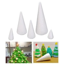 5x Foam Cones for Crafts Christmas Tree Project Polystyrene Cones for Festival