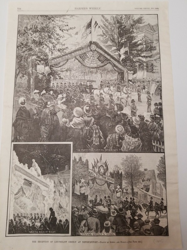 (#63)The Reception of Lieutenant Greely at Newbury,Mass.(8-23-1884)Harper's