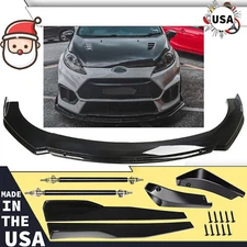 For Ford Fiesta Front Bumper /Lip Splitter Spoiler /Body Kit Side+Skirt