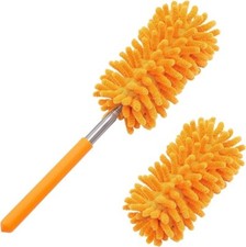 Microfiber Duster Cleaning Extendable 29 IN Hand Washable Dusters Head Green