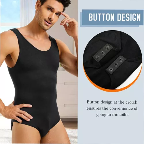 Body Suit dimagrante da uomo fasce a compressione shapewear controllo pancia - Foto 6 di 32
