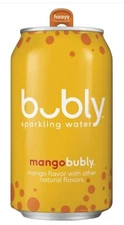 Bubly Sparkling Water, Mango, 12 fl oz. cans, 12 pk