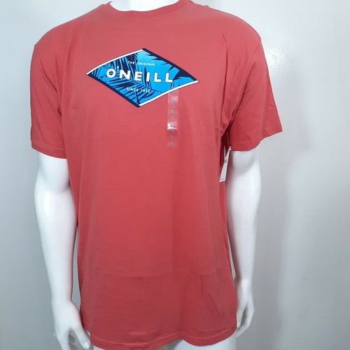 O'neill Mens Red Split Fade SU1118505 Crew Neck Short Sleeve T Shirt Size Large - Picture 2 of 6