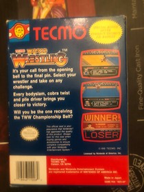 Tecmo World Wrestling NES Nintendo Completo CIB con Manual Probado Limpio INSERTOS
