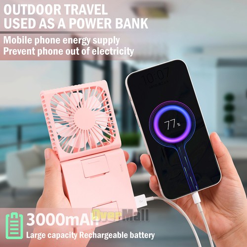 Mini Hand-held Fan Portable Folding Desk Fan Cooler Cooling USB Rechargeable Fan - Picture 30 of 73