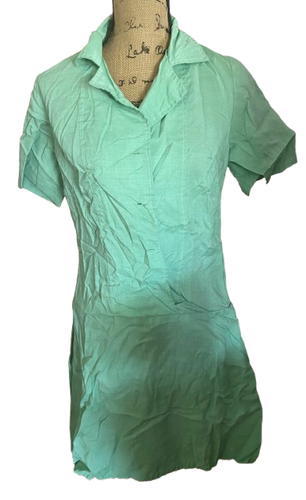 Vintage 1040's 50's Handmade Green Women's Dress Size S M - need repair