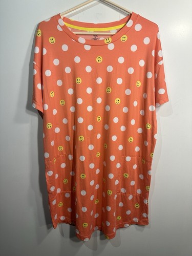 secret treasures womens short sleeve night shirt size small medium pockets