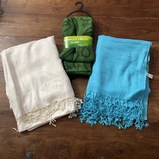 Women's Long Scarf Shawl Wrap Fringe 100% Viscose