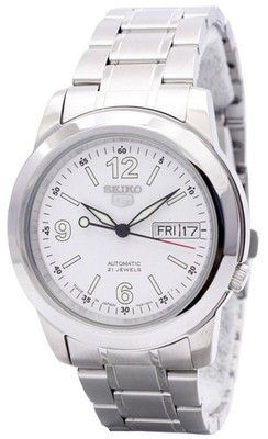 Seiko 5 Automatic 21 Jewels Japan Made Weiß Zifferblatt SNKE57J1 Herrenuhr
