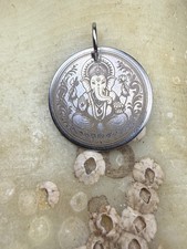 Lord Ganesha Engraved Stainless Steel Pendant